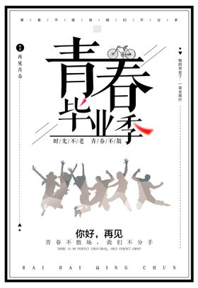 毕业季海报同学会青春再见青春