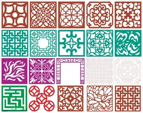 窗花镂空花纹屏风隔断雕花