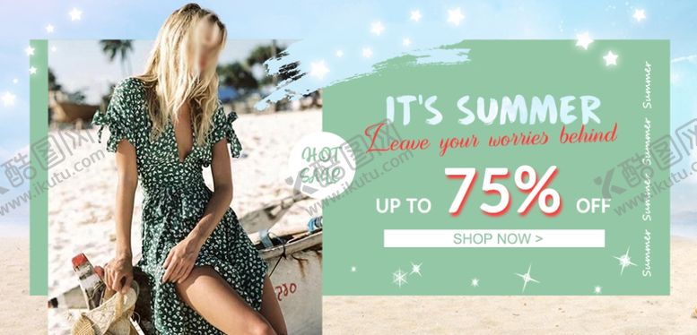 编号：93672309230508575240【酷图网】源文件下载-夏季女装促销海报