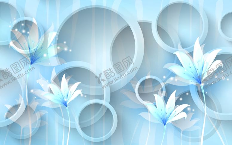 编号：84376109250113408262【酷图网】源文件下载-梦幻花背景墙