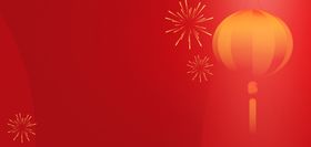 2026红色背景下的喜庆灯笼