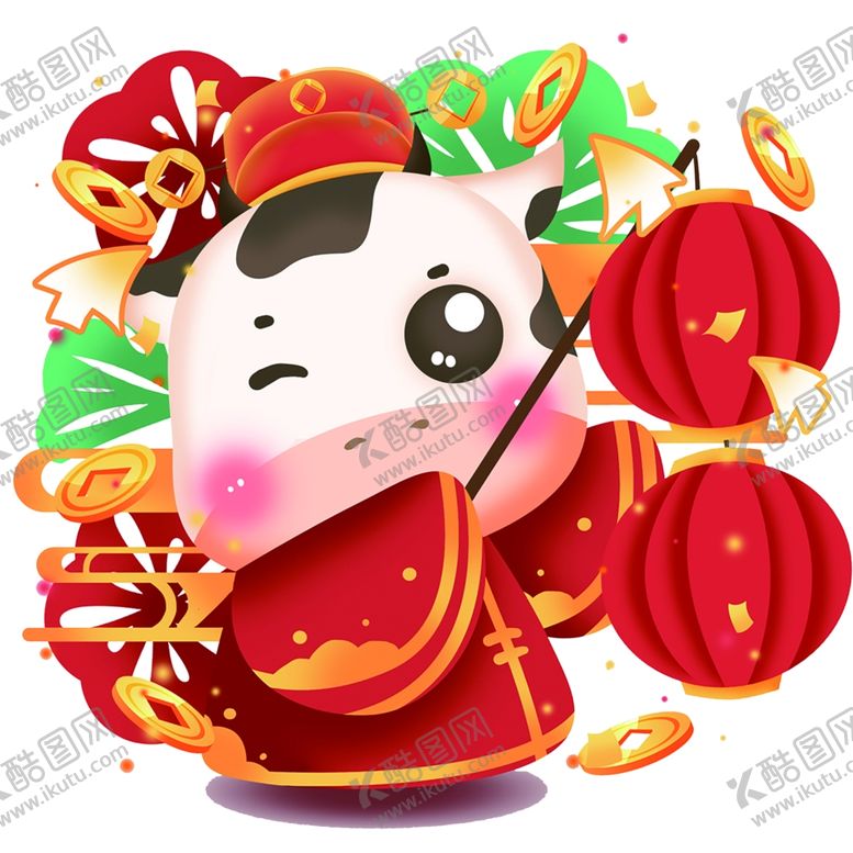 编号：15205204182133394247【酷图网】源文件下载-挑灯笼牛