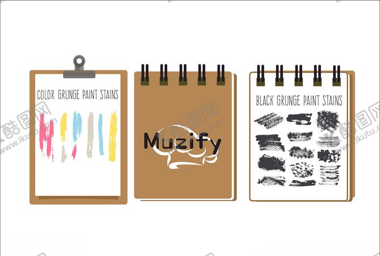 编号：19529109251059289492【酷图网】源文件下载-线圈本双色笔刷笔触