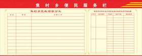 便民服务展版