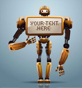 金色可爱机器人素材