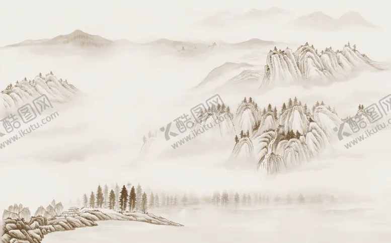 编号：52032202030447524273【酷图网】源文件下载-国风山水背景