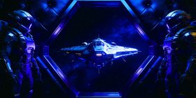 科幻风格的未来飞行器场景