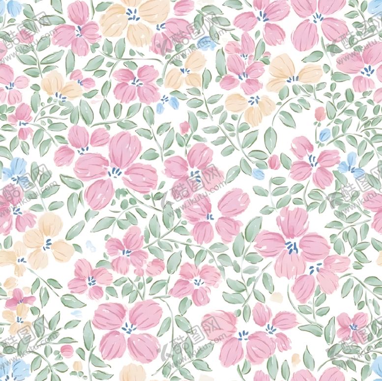 编号：53452004242120057132【酷图网】源文件下载-粉色花卉图案背景纹理