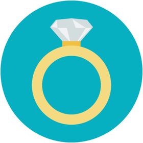 婚礼图标钻戒婚庆仪式