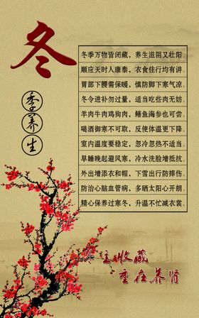 四季养生制度牌