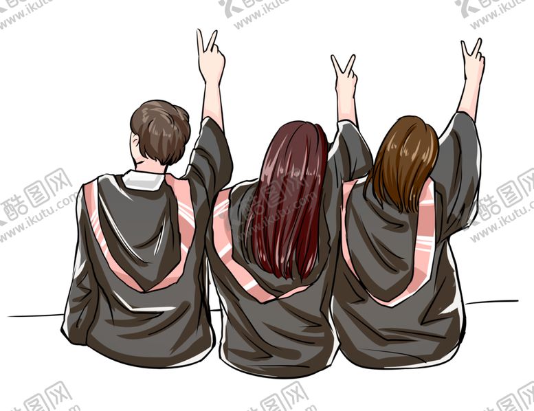 编号：46851209191156487026【酷图网】源文件下载-大学毕业学士装免抠元素