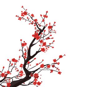 梅花树枝元素