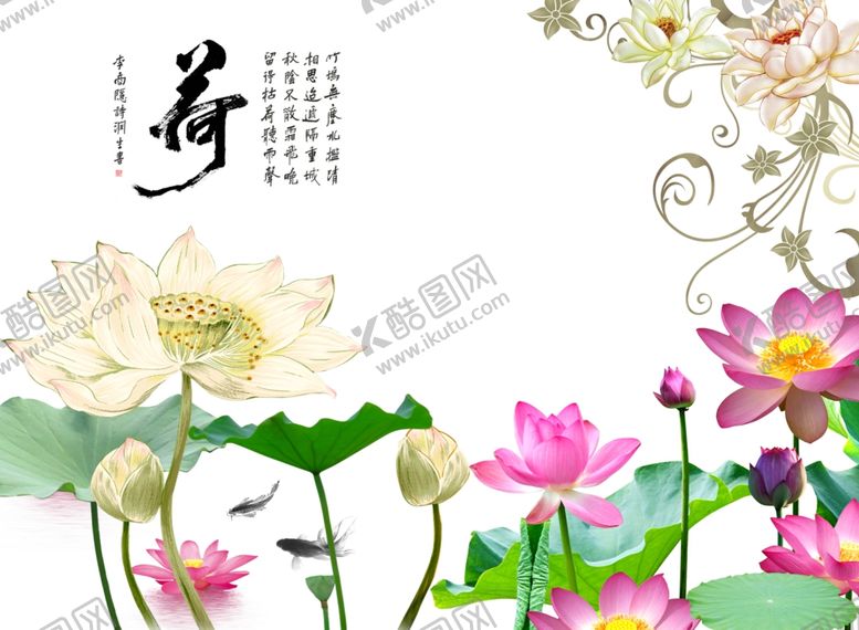 编号：72886710121719105303【酷图网】源文件下载-高清荷花背景墙