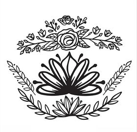 花朵印花服装底纹底图树枝树干