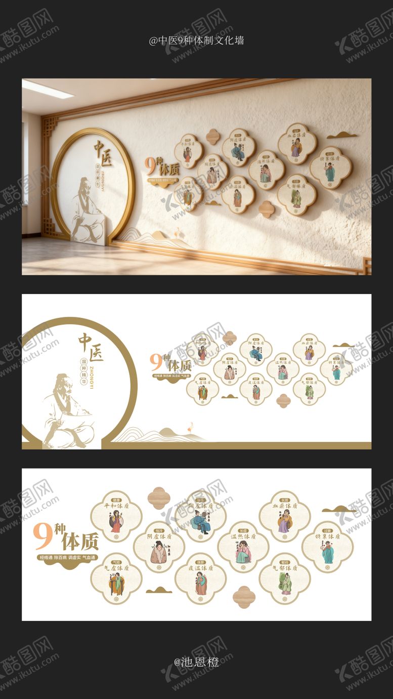 编号：35222803091738245907【酷图网】源文件下载-中医9种体制文化墙