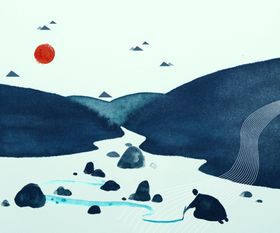 抽象山水画