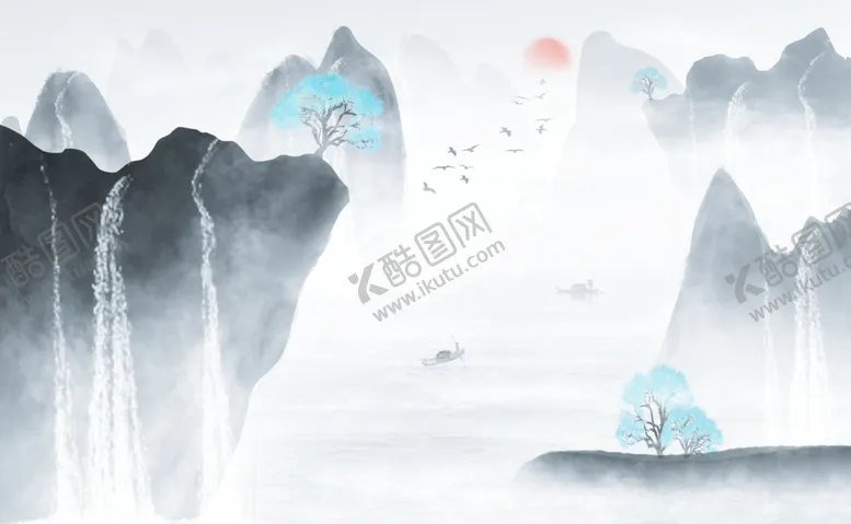 编号：59441002122305254760【酷图网】源文件下载-水墨山水画