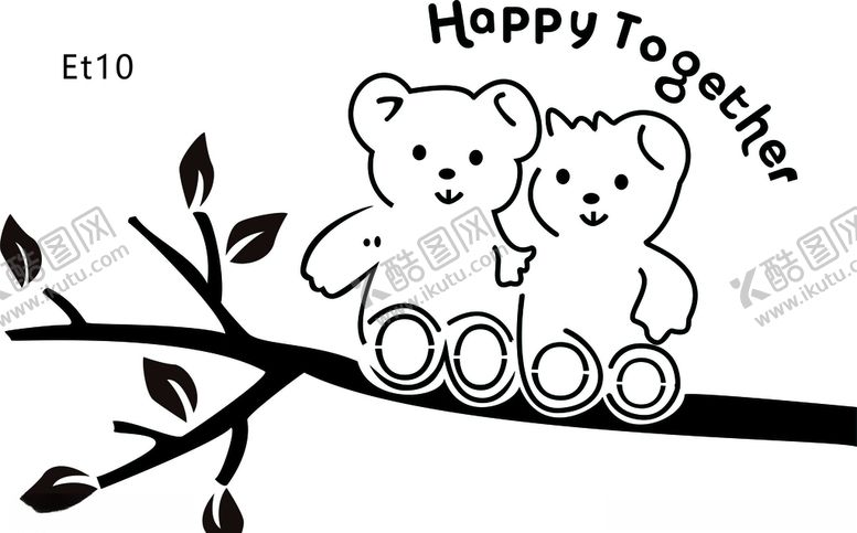 编号：44057209211133569246【酷图网】源文件下载-卡通图案小熊