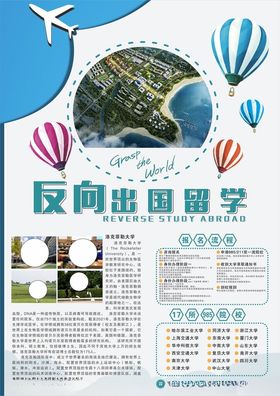 出国留学海报