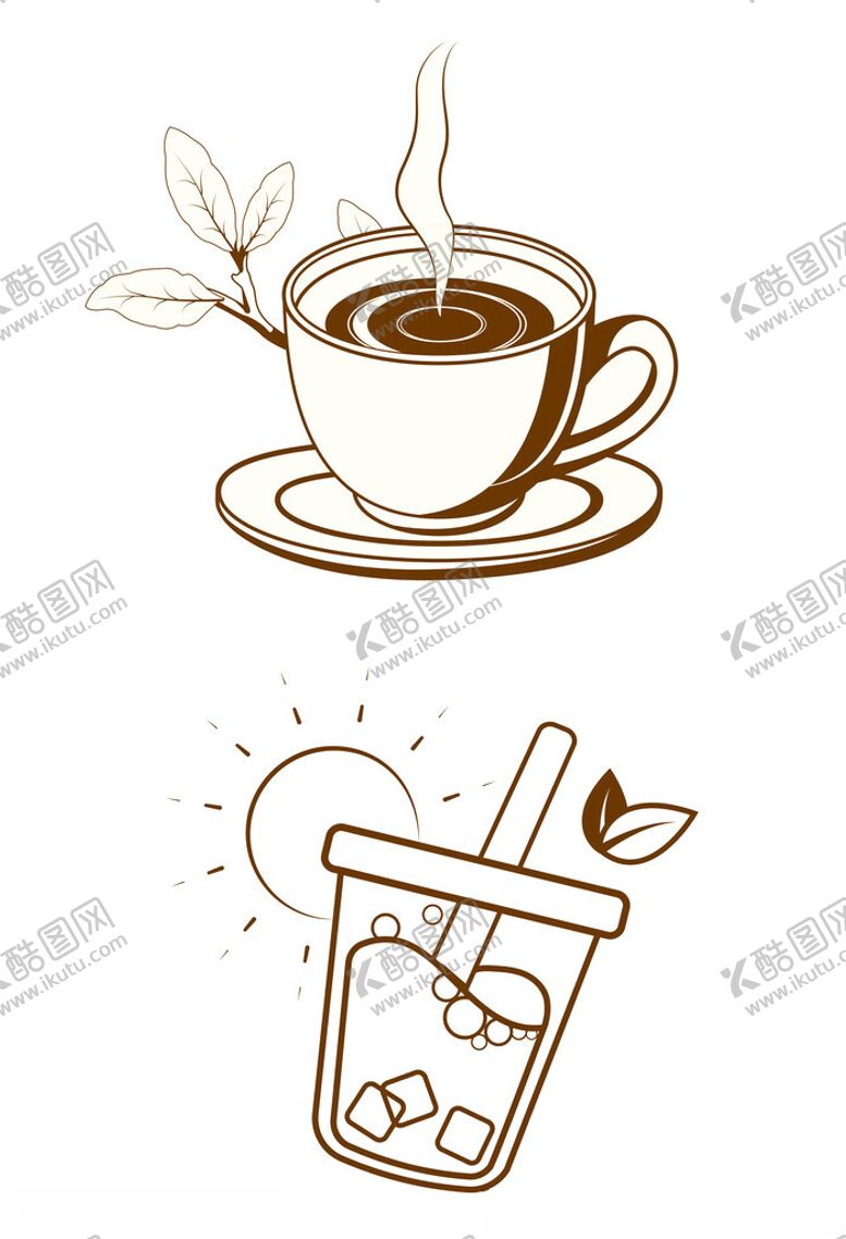 编号：28107802251356059364【酷图网】源文件下载-茶杯咖啡杯热饮杯果汁杯奶茶杯