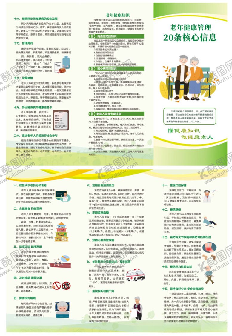 编号：24179501230840494320【酷图网】源文件下载-老年健康20条核心信息