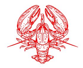 龙虾动漫动画蟹子插画