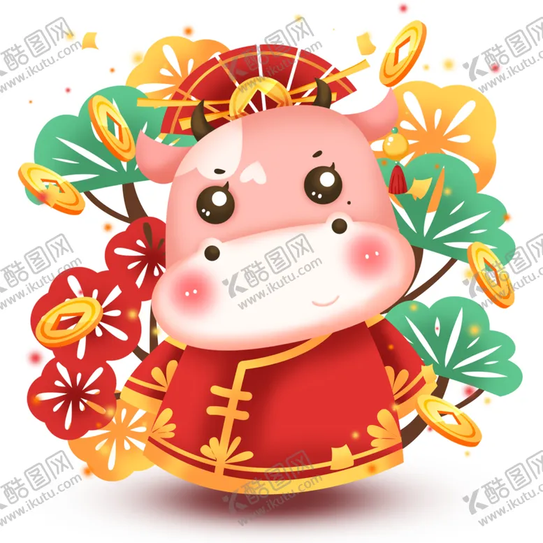 编号：24573004070609214180【酷图网】源文件下载-牛卡通形象(1)