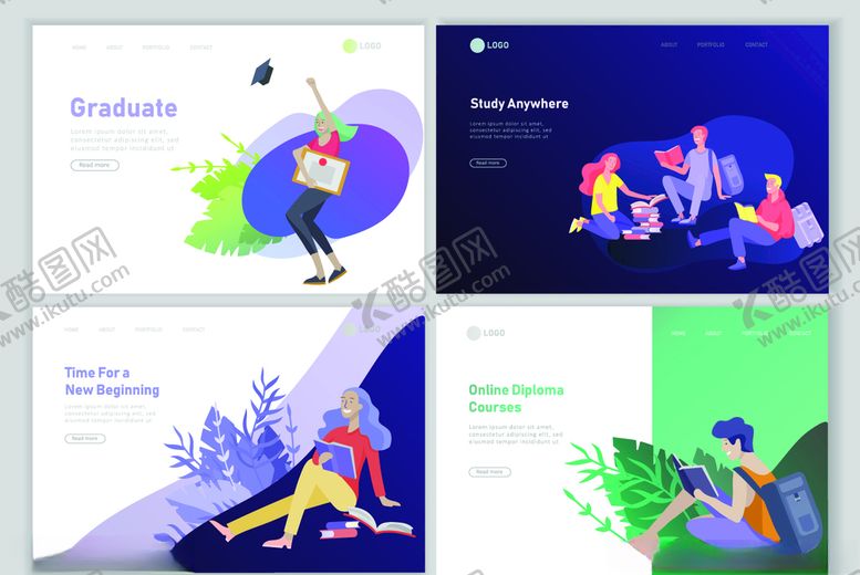 编号：46048010202337394725【酷图网】源文件下载-2.5D插画校园生活场景