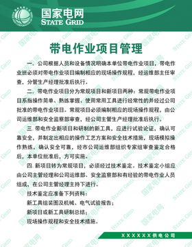 带电作业项目管理