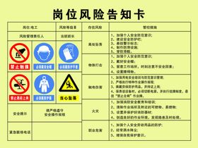 岗位风险告知电工