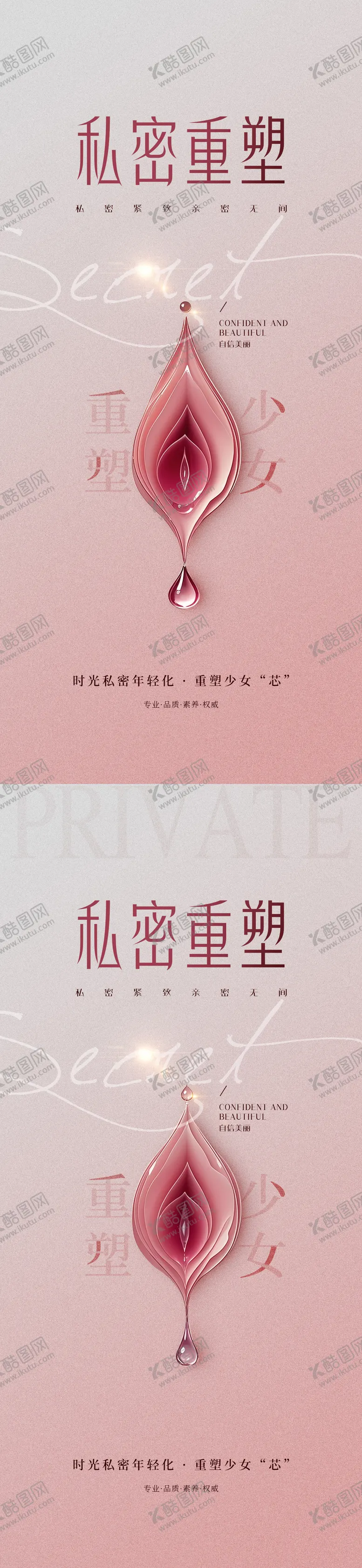 编号：40279505071504468232【酷图网】源文件下载-医美私密系列海报