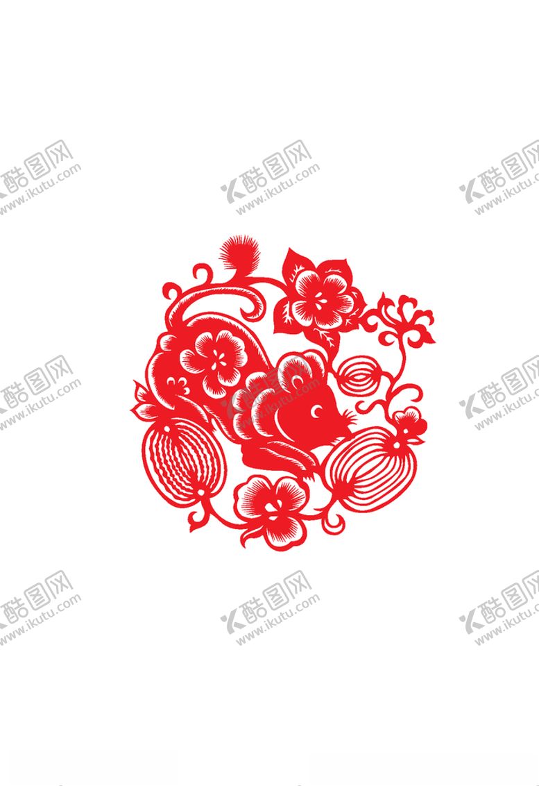 编号：67083309270727156263【酷图网】源文件下载-鼠年剪纸风格
