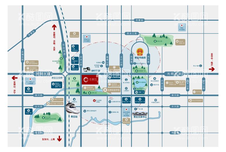 编号：92937811190621153507【酷图网】源文件下载-区位线路图