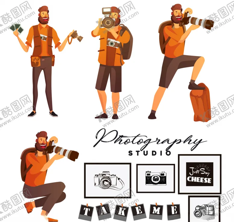 编号：47954209090303273110【酷图网】源文件下载-摄影师男子大胡子旅行