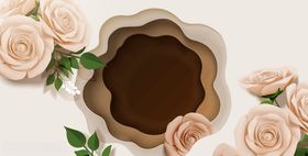 鲜花背景化妆品背景广告底图