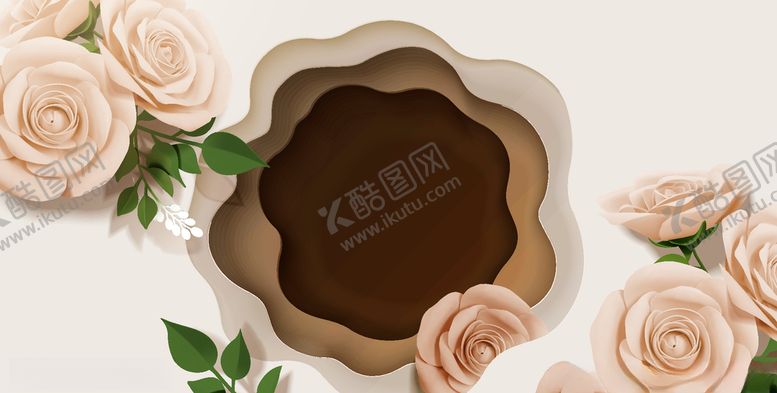编号：38533010011917459176【酷图网】源文件下载-鲜花背景化妆品背景广告底图