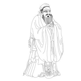 古代人物7线描