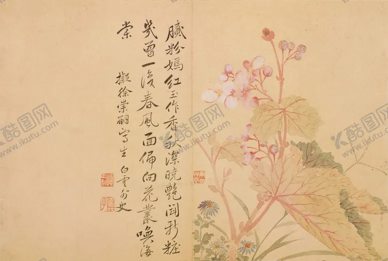 编号：26451406231826221720【酷图网】源文件下载-清代恽寿平花草绘画