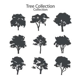 树木剪影素材