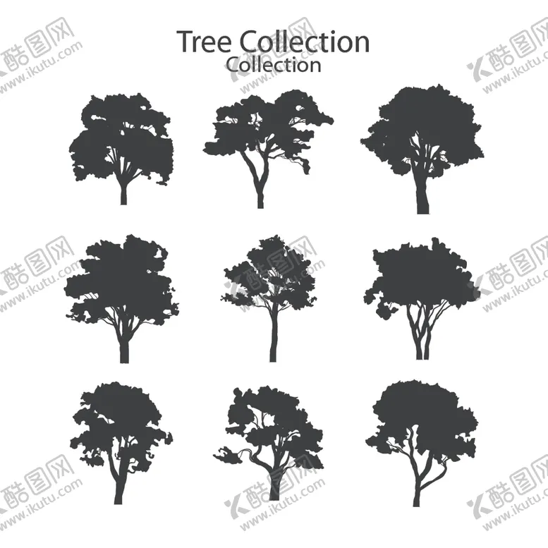编号：69655610290328408747【酷图网】源文件下载-树木剪影素材