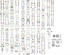 多彩字符图案集合