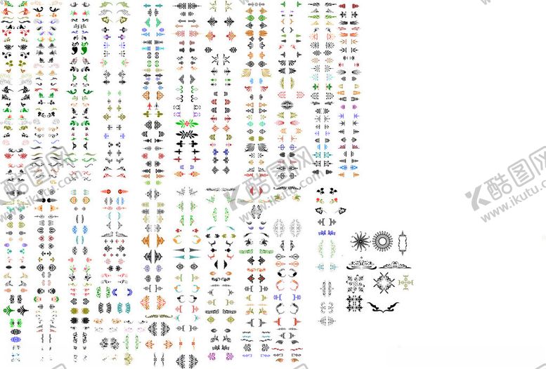 编号：67703410311756133275【酷图网】源文件下载-多彩字符图案集合