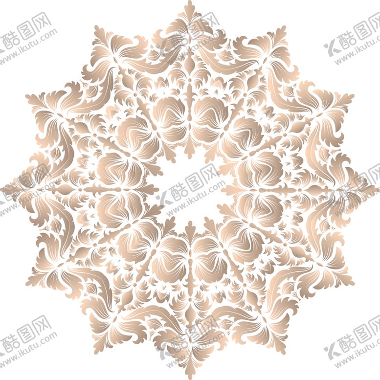 编号：92782501202103431124【酷图网】源文件下载-金色复古花纹透明底免抠图