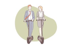 韩国小清新人物生活插画