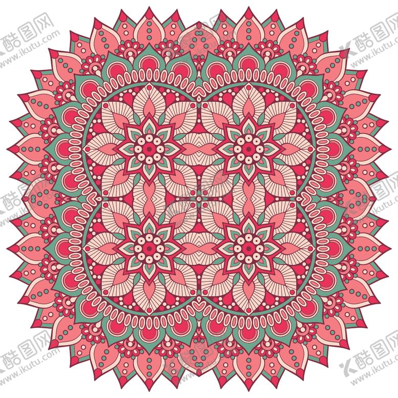 编号：92573010310827567635【酷图网】源文件下载-曼陀罗花纹