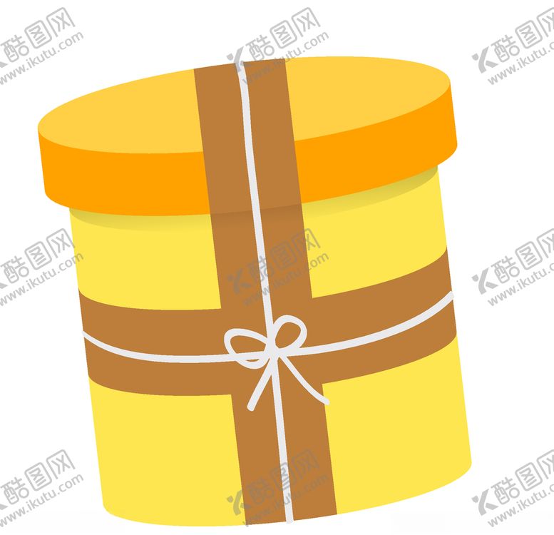 编号：63710105050514228276【酷图网】源文件下载-印花圆筒礼物盒插画