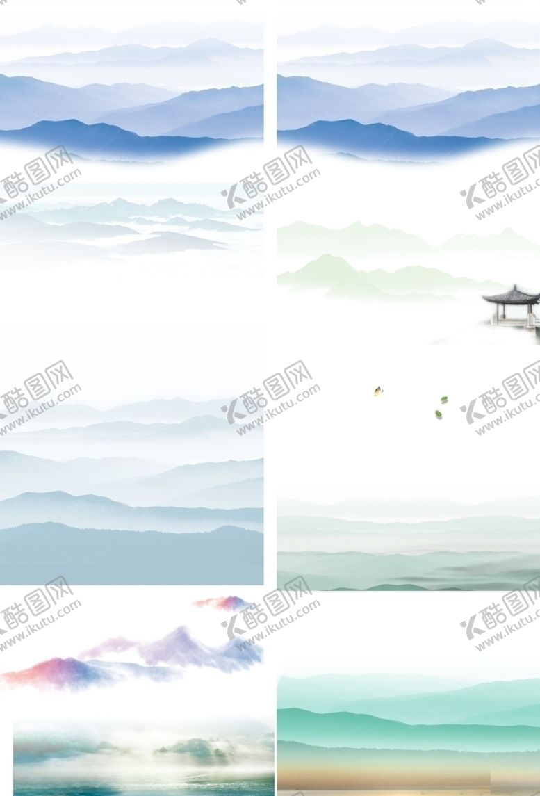 编号：80648507091535583316【酷图网】源文件下载-水墨山脉
