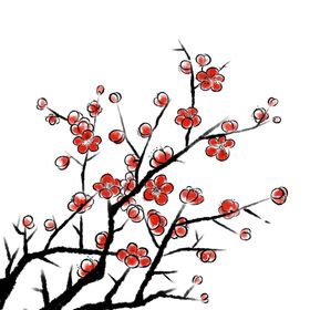 中国风水墨梅