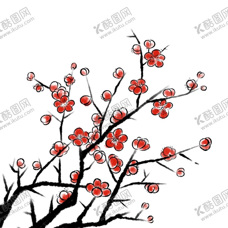 编号：79573405060436081324【酷图网】源文件下载-中国风水墨梅