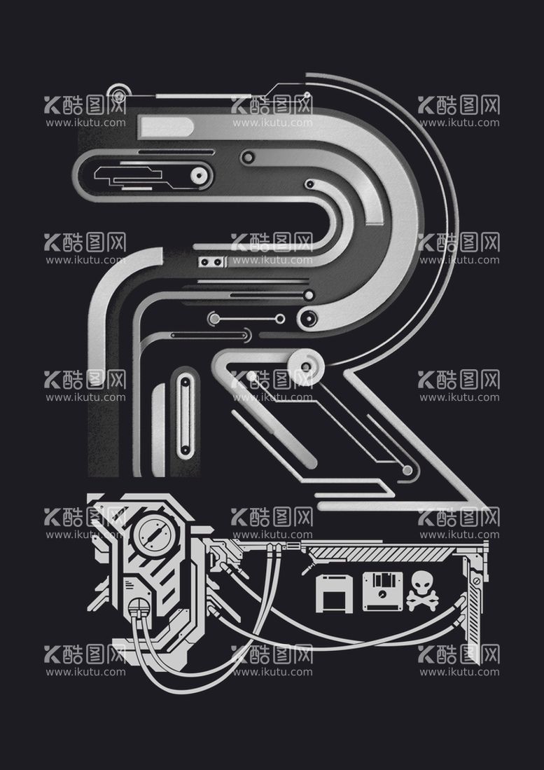 编号：52138909232156113819【酷图网】源文件下载-机械字母